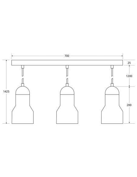 Lámpara colgante led KORE 36W regulable, blanco