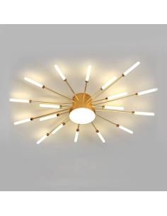 Lámpara Fireworks Led, 18W+4W, Ø80cm, CCT, gold + mando