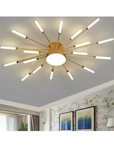 Lámpara Fireworks Led, 18W+4W, Ø80cm, CCT, gold + mando 2