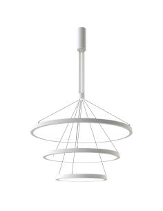 Luminaria colgante TRICYCLE IN, 108W, blanco, Ø807+Ø600+Ø395mm, TRIAC regulable