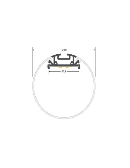 Lámpara colgante BAROUND, 40W, 150cm, 0-10V