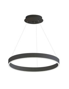 Lámpara colgante RINGEND 38W, negro, Triac regulable, Ø60cm
