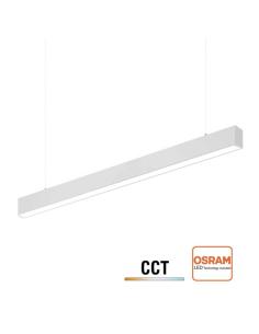 Lámpara colgante / superficie METRO, ampliable, 40W, 120cm, 3CCT, blanco