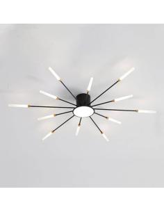 Lámpara Fireworks Led, 12W+4W, Ø80cm, CCT, antracita + mando