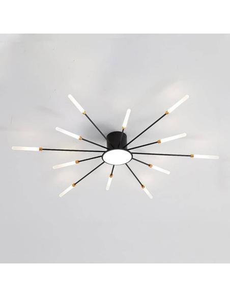 Lámpara Fireworks Led, 12W+4W, Ø80cm, CCT, antracita + mando