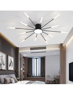 Lámpara Fireworks Led, 12W+4W, Ø80cm, CCT, antracita + mando 2