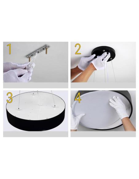 Kramfor BIG Suspend, 50W, Ø60cm, CCT, negro