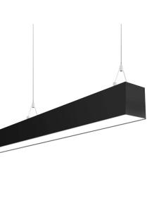 Lámpara colgante SERK, 70W, 200cm, TRIAC regulable, negro