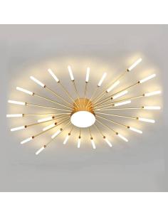 Lámpara Fireworks Led, 28W+4W, Ø105cm, CCT, gold + mando