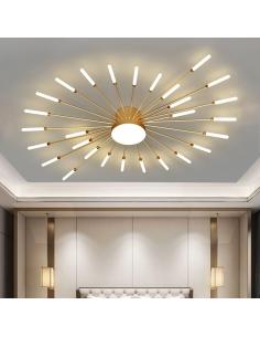 Lámpara Fireworks Led, 28W+4W, Ø105cm, CCT, gold + mando 2