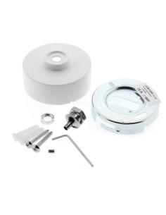 Kit doble suspensión redondo blanco, Ø75mm 2