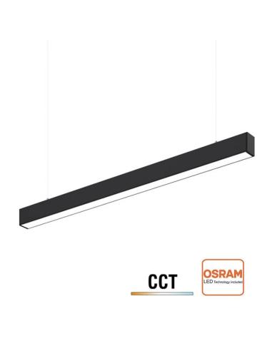 Lámpara colgante / superficie METRO, ampliable, 40W, 120cm, 3CCT, negro