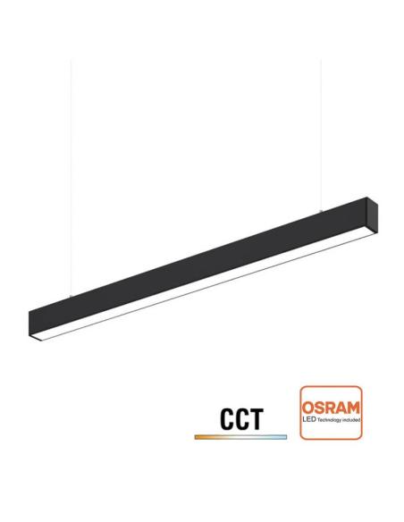 Lámpara colgante / superficie METRO, ampliable, 40W, 120cm, 3CCT, negro