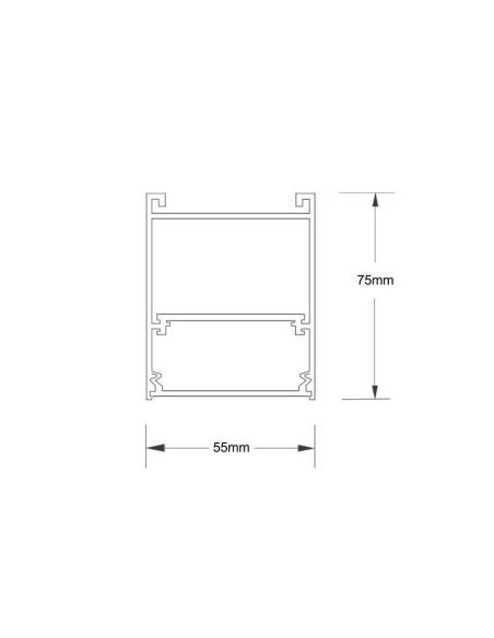 Lámpara colgante / superficie METRO, ampliable, 40W, 120cm, 3CCT, negro