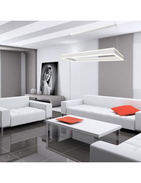 Luminaria colgante CUBE UP 96W, 800X400mm, CCT regulable