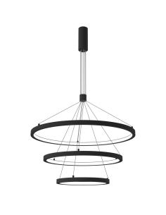 Luminaria colgante TRICYCLE IN, 108W, antracita, Ø807+Ø600+Ø395mm, TRIAC regulable