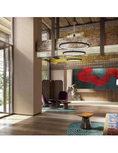 Luminaria colgante TRICYCLE IN, 108W, antracita, Ø807+Ø600+Ø395mm, TRIAC regulable 2