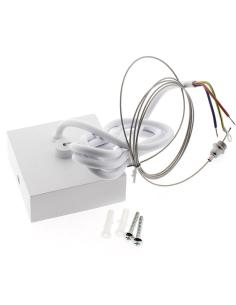 Kit suspensión cuadrado blanco, 80x80mm 2