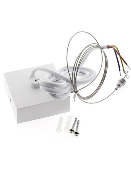 Kit suspensión cuadrado blanco, 80x80mm