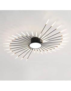 Lámpara Fireworks Led, 42W+8W, Ø128cm, CCT, antracita + mando