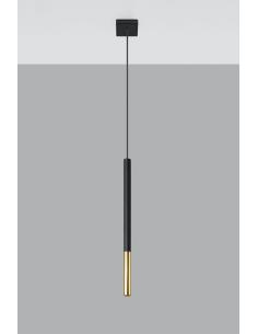 Lámpara de techo MOZAICA 1 negra/dorada 2