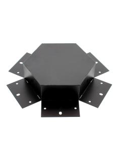 Unión exagonal 60° negra para luminaria lineal MOD