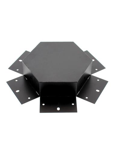 Unión exagonal 60° negra para luminaria lineal MOD