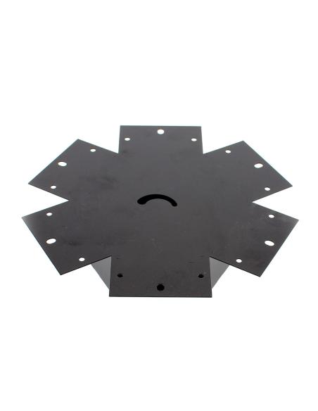 Unión exagonal 60° negra para luminaria lineal MOD