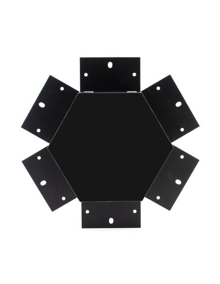 Unión exagonal 60° negra para luminaria lineal MOD