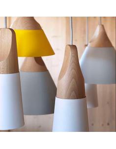 Lámpara colgante KONO Amarillo, E27 2