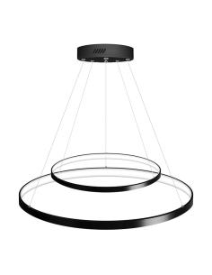 Luminaria colgante ELIX, 60W, negro, Ø57+38cm