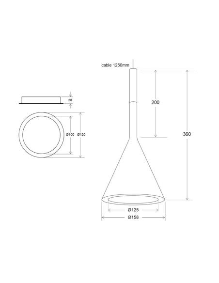 Lámpara colgante NEMO Gris, E14
