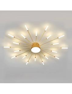 Lámpara Fireworks Led, 20W+4W, Ø105cm, CCT, gold + mando