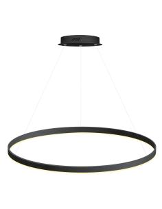 Luminaria colgante RING 56W, Ø900mm, negro