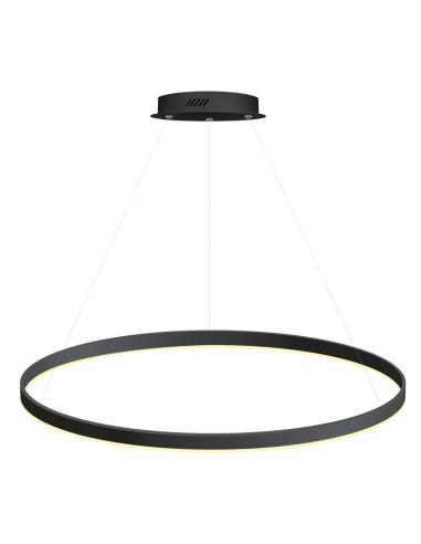 Luminaria colgante RING 56W, Ø900mm, negro