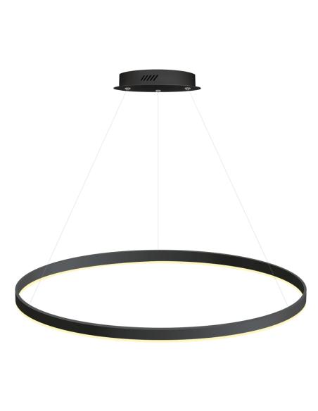Luminaria colgante RING 56W, Ø900mm, negro