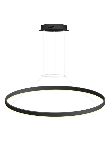 Luminaria colgante RING 56W, Ø900mm, negro