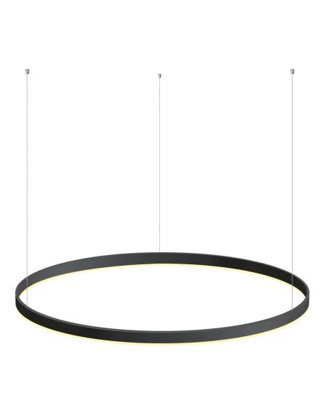 Luminaria colgante RING 56W, Ø900mm, negro