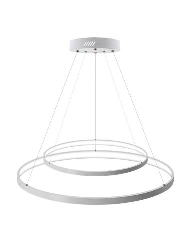 Luminaria colgante ELIX, 60W, blanco, CCT Ajustable, Ø57+38cm