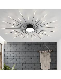 Lámpara Fireworks Led, 30W+8W, Ø128cm, CCT, antracita + mando 2