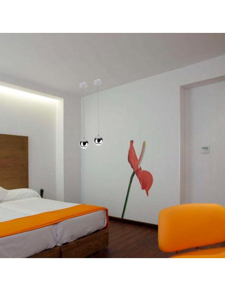 Luminaria colgante GLESNA blanco, 5W