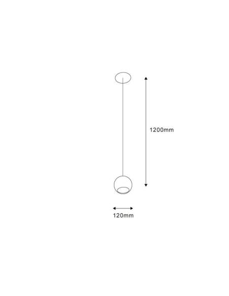 Luminaria colgante GLESNA blanco, 5W