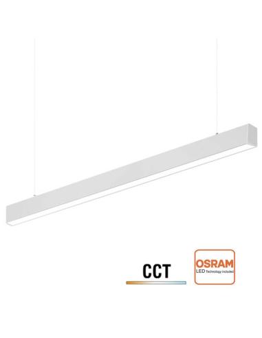 Lámpara colgante / superficie METRO, ampliable, 50W, 150cm, 3CCT, blanco