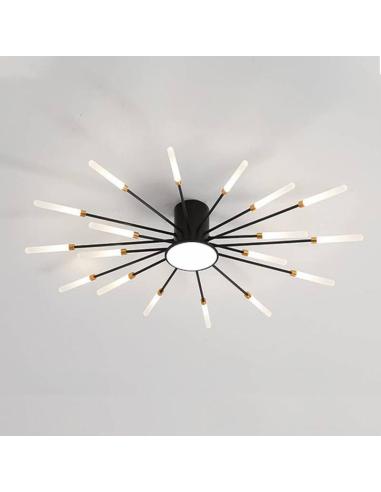 Lámpara Fireworks Led, 18W+4W, Ø80cm, CCT, antracita + mando