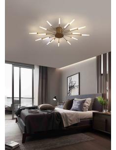 Lámpara Fireworks Led, 18W+4W, Ø80cm, CCT, antracita + mando 2