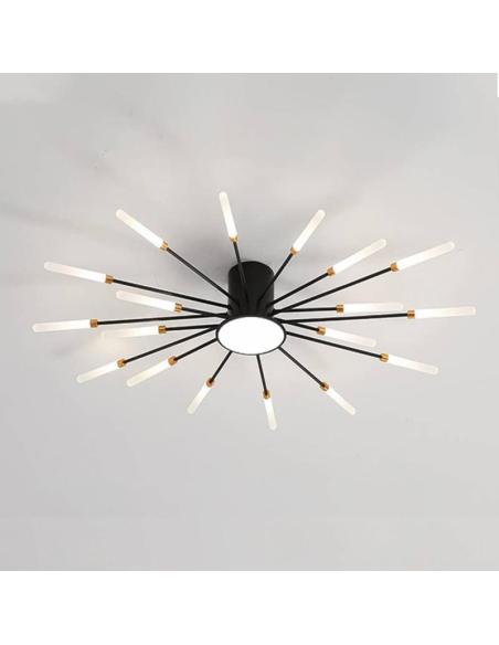 Lámpara Fireworks Led, 18W+4W, Ø80cm, CCT, antracita + mando