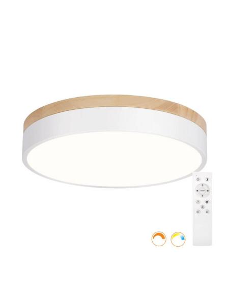 Plafón MOON, 36W, 400mm, CCT, mando+APP
