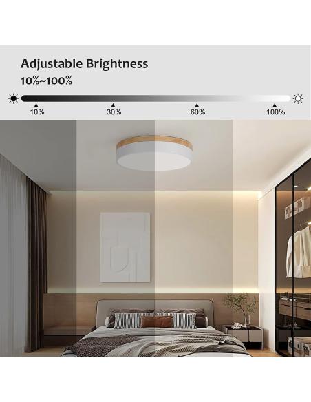 Plafón MOON, 36W, 400mm, CCT, mando+APP