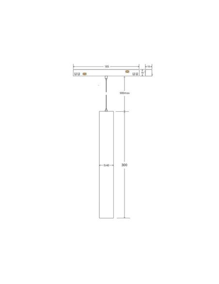 RAIL PENDANT 300*40mm, 8W