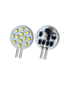 Bombilla LED G4 bi-pin circular plana 12V AC/DC - 2,2W 2